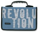 Revolution Nylon Bible Cover: Stone Blue, Medium 