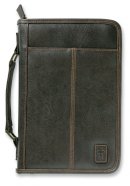 Aviator Leather Look Bible Cover: Brown, Large