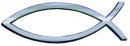 Fish Car Badge Silver