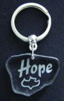 Hope Dove Crystal Key Ring