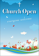 Church Open A2 Poster