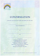 Confirmation Certificate Green / Blue - Pack of 10