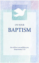 Baptism Card Green - Pack of 10