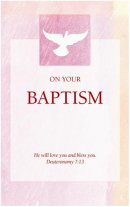 Baptism Card Pink - Pack of 10