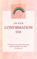 Peach Confirmation Card - Pack of 10