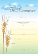First Communion Certificate - pack of 10