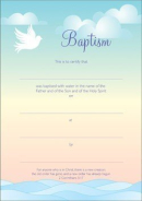 Wave Baptism Certificate - Pack of 10