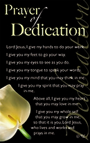 Prayer of Dedication: Prayer Card, Pack of 20