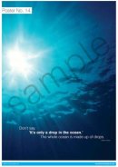 Don't say, 'It's only a drop in the ocean.' Poster