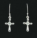 Cubic Zirconia Cross Earrings