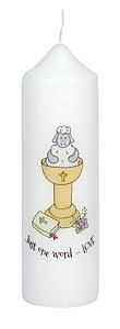 Just One Word Love - Baptism Candle