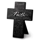 Faith Metal Message Cross With Easel