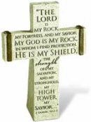Resin Desktop Cross: The Lord Is My Rock