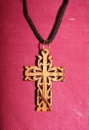 Olive Wood Necklace Cross