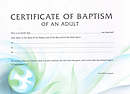 Certificate of Adult Baptism : Ba3 - Pack of 10