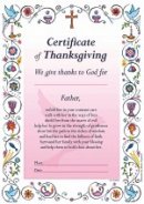 Certificate Of Thanksgiving Pink - Pack of 20