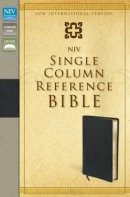 NIV Single Column Reference Bible Premium Leather Black