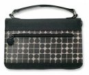 Linen Look Patterned Bible Cover: Black, Large