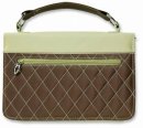Aspen Microfiber Bible Cover: Brown/Green, Large
