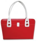 Nautical Patent Leather-Look Bible Bag: Red, Large