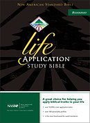 NASB Life Application Study Bible: Black, Top Grain Leather, Thumb Index