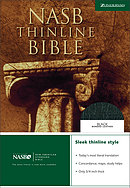 NASB Thinline Bible: Black, Bonded Leather