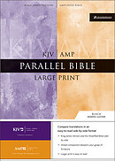 KJV / Amplified Parallel Bible: Black, Bonded Leather, Large Print