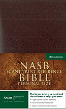 NASB Reference Bible: Burgundy, Leather-Look, Giant Print, Personal Size