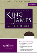 KJV Study Bible: Black, Bonded Leather, Thumb Indexed