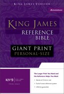 KJV Personal Size Reference Bible: Navy, Premium Leather Look, Giant Print
