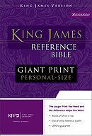 KJV Giant Print Personal Size Reference Bible: Black, Bonded Leather