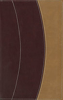 KJV Thinline Bible: Burgundy & Camel, Italian Duo Tone, Large Print