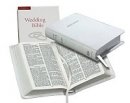 KJV Wedding Bible:  White, French Morocco leather