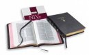 NIV Wide-Margin Bible: Black, French Moroccan Leather