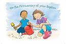 Baptism Anniversary Card Children - Pack of 10