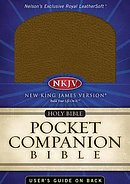 NKJV Pocket Companion Bible: Brown, Leathersoft