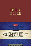 NKJV Personal Size Reference Bible: Burgundy,  Imitation Leather, Giant Print