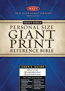 NKJV Personal Size Reference Bible: Black,  Bonded Leather, Giant Print