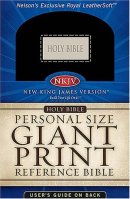 NKJV Personal Size Reference Bible: Black and Red, LeatherSoft, Giant Print
