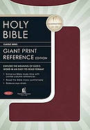 NKJV Giant Print Centre Column Reference Bible Bonded Leather Burgundy
