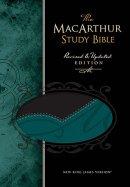 NKJV MacArthur Study Bible: Black/Aqua, LeatherSoft, 