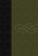 KJV Study Bible: Black & Khaki Green, LeatherSoft