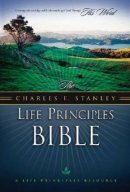 NASB Charles Stanley Life Principles Bible: Burgundy, Bonded Leather, Thumb Index