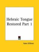 Hebraic Tongue Restored