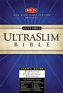 NKJV Slimline Bible: Black, Bonded Leather