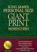 KJV Giant Print, Personal Size Bible: Burgundy,  Bonded Leather