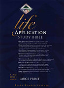 KJV Life Application Study Bible: Black, Bonded Leather, Large Print