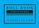 Sunday School Roll Book 54 Names