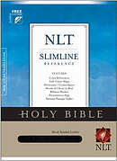 NLT Slimline Reference Bible: Black, Bonded Leather