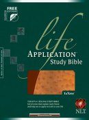 NLT Life Application Bible: Brown & Ostrich Tan, Bonded Leather